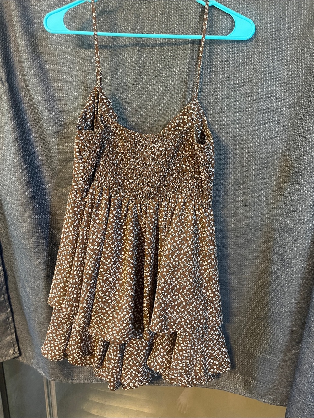 Princess Polly Brown and White Smocked Floral Romper - Picture 3 of 3